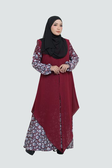2-Piece Jubah in Luxurious Silk and Chiffon