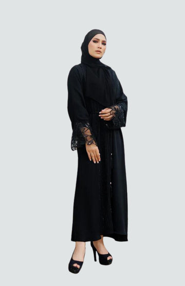 Luxury Arabic Embroidery Abaya Online - Dubai Design C - Premium Nida Material