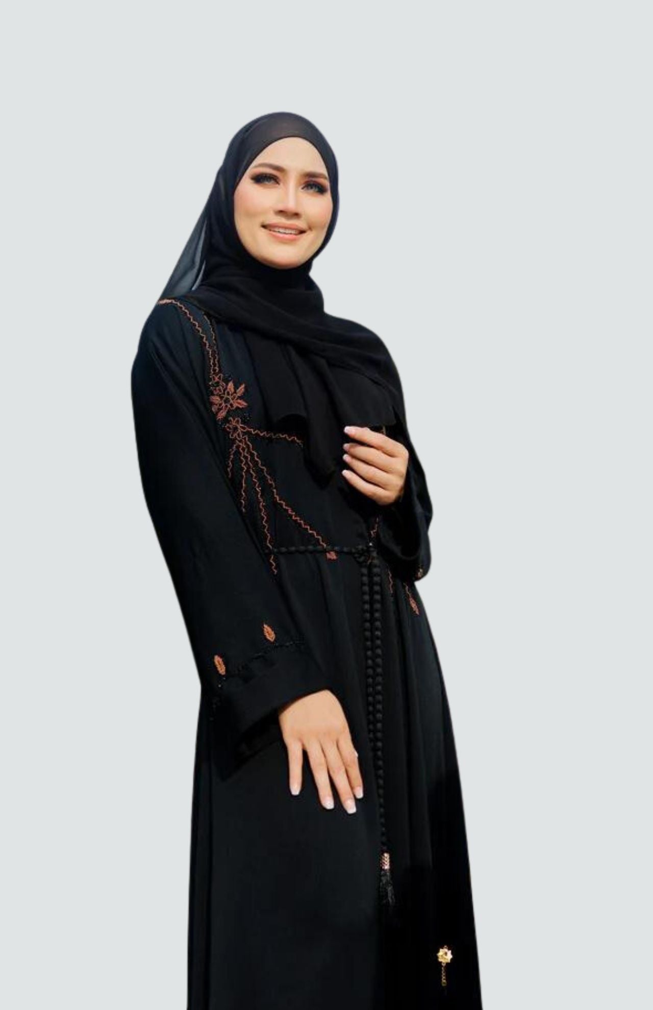 Arabic Embroidery Abaya Dubai - Exclusive Design  (Material Nida) Fasha Sandha