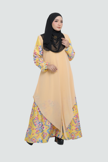 2-Piece Jubah in Luxurious Silk and Chiffon D2