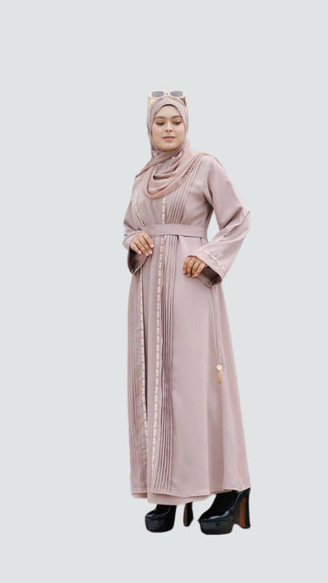 New Latest Design Abaya Dubai Color Collection with Side Pleated Detail