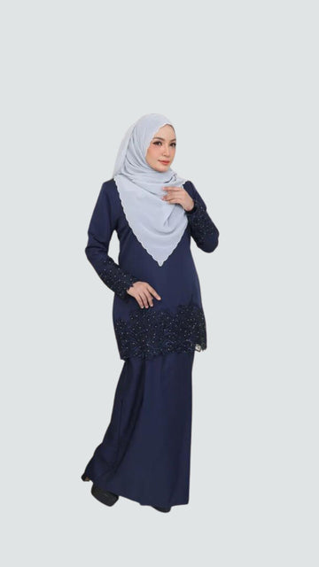 Alfaro Baju Kurung Lace Batu Modern D3 - Elevate Your Style for Raya 2023