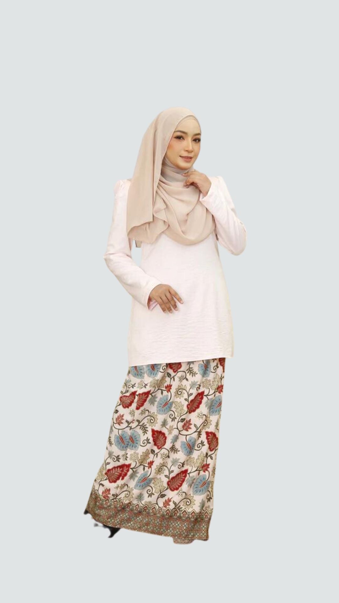 Stylish Baju Kurung Moden: CY Collection Featuring Printed Batik Daun