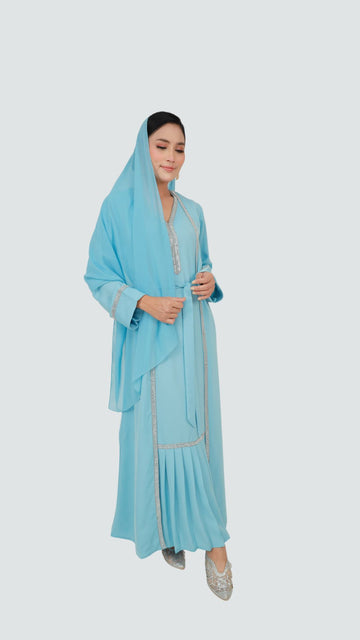 Arabic Floral Embroidery Abaya - Exclusive Dubai Design - Premium Nida Material